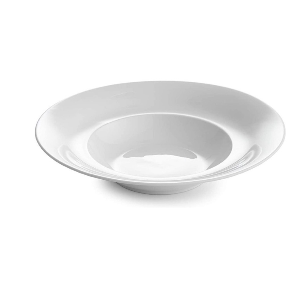 $40 Nambe Presentation Bowl fine China dinnerware modern clean design white